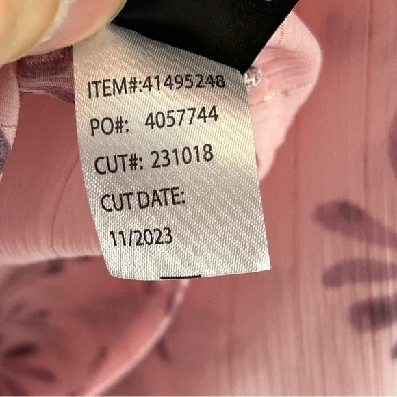 Torrid Crinkle Chiffon Pink Peasant Lurex Sheered Long Sleeve Blouse Size 1 - Picture 10 of 11